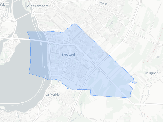 Map of Brossard