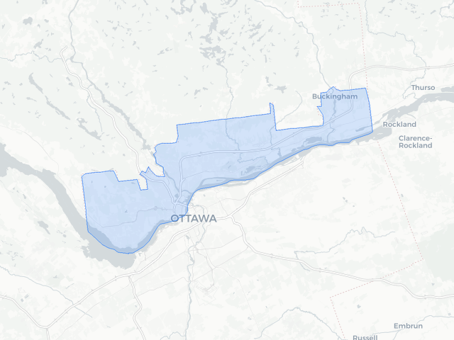 Carte de Gatineau, 4709 appartements à louer, 1491$/mois en moyenne